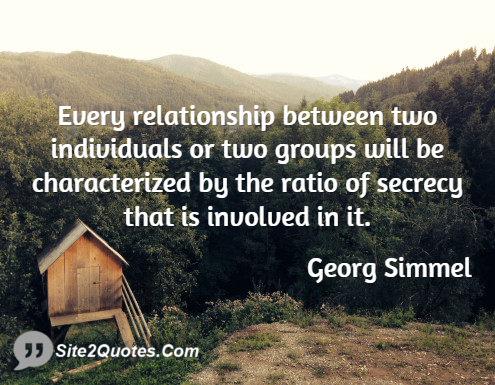 Relationship Quotes - Georg Simmel