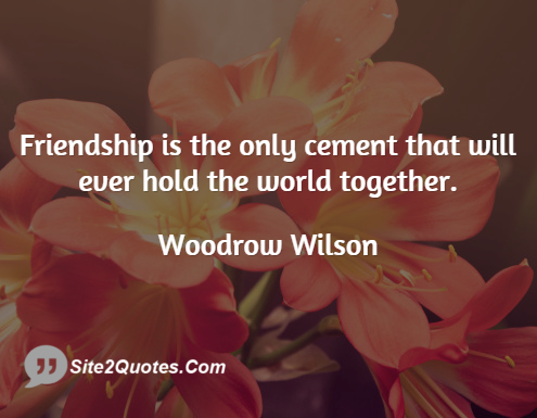 Friendship Quotes - Woodrow Wilson