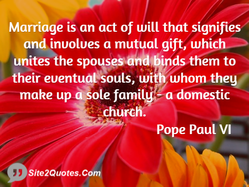 Anniversary Quotes - Pope Paul VI