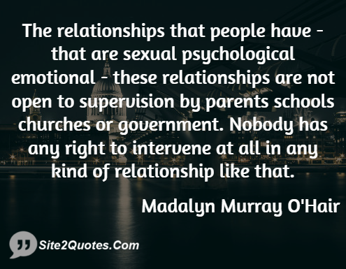Relationship Quotes - Madalyn Murray O