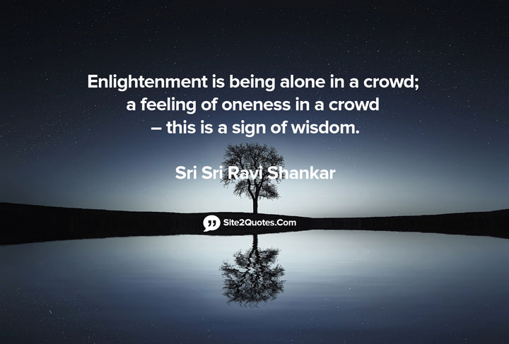Enlightenment Is Being Alone In A Crowd