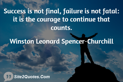 Success Quotes - Winston Leonard Spencer-Churchill