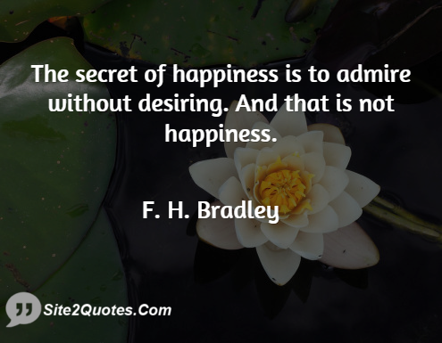 Happiness Quotes - F. H. Bradley
