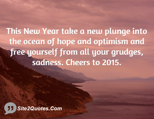 This New Year take a new plunge into the ocean of hope - New Year Wishes - Site2Quote
